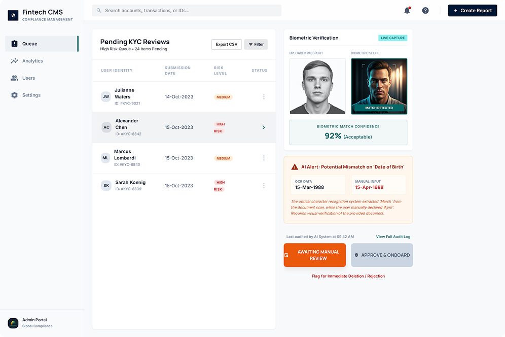Automated KYC Dashboard
